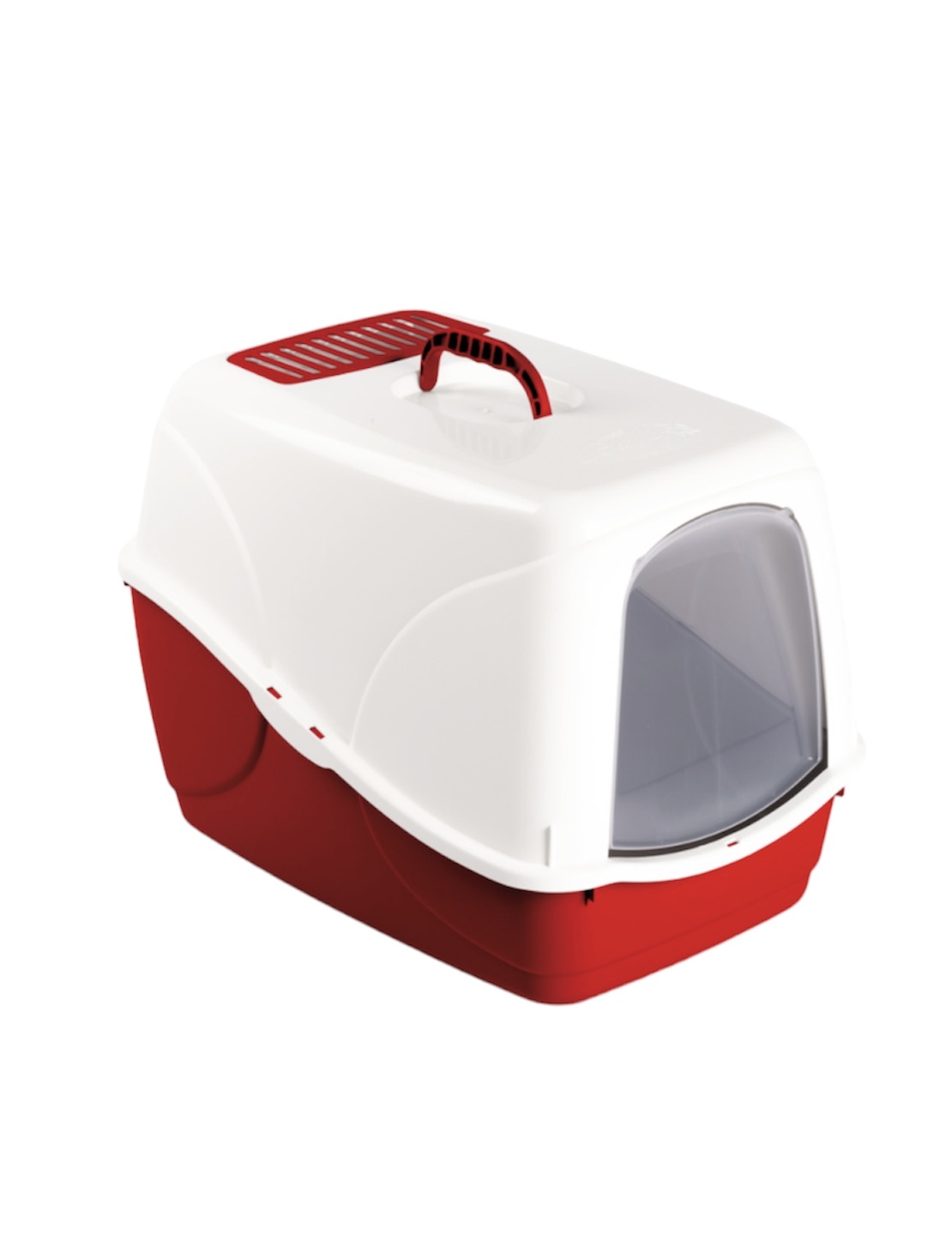 Buffy Κλειστή Λεκάνη Γάτας Άσπρο/Κοκκινο 54x38,5x38cm