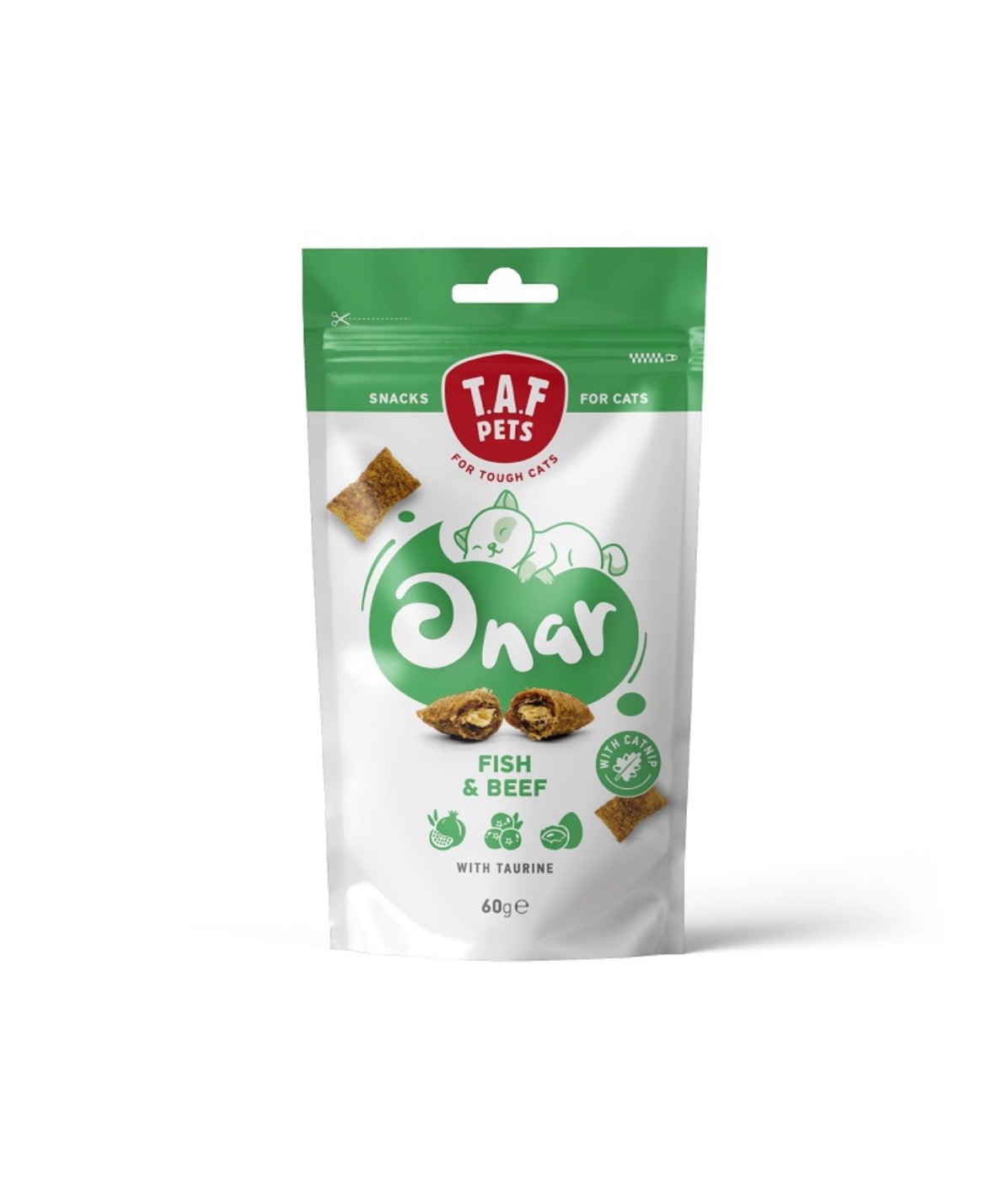 Taf Pets Onar Cat Snack Fish & Beef 60gr