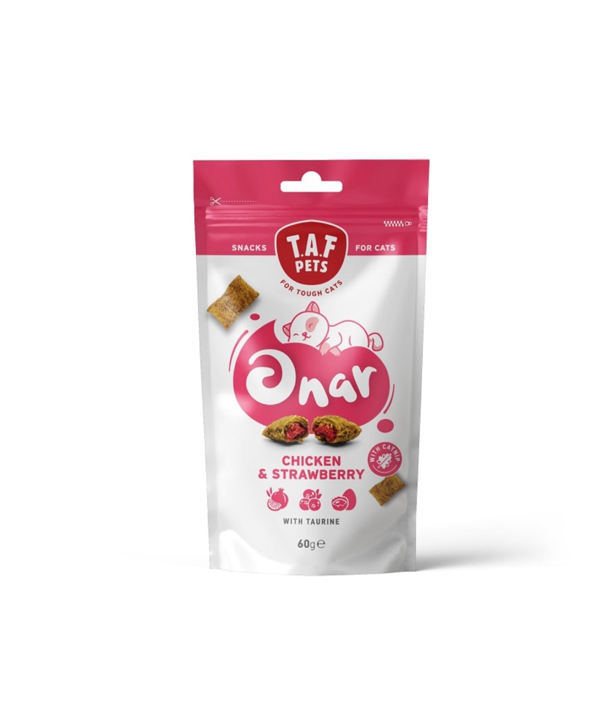 Taf Pets Onar Cat Snack Chicken & Strawberry 60gr