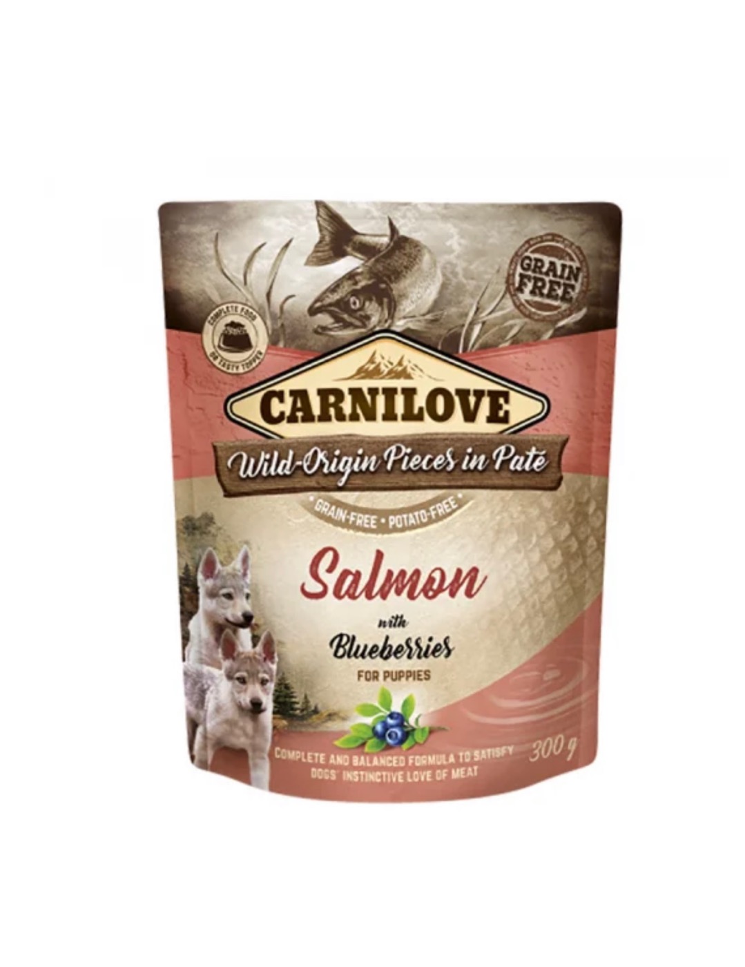 Carnilove Dog Pouch Salmon with Blueberries for Puppies 300gr