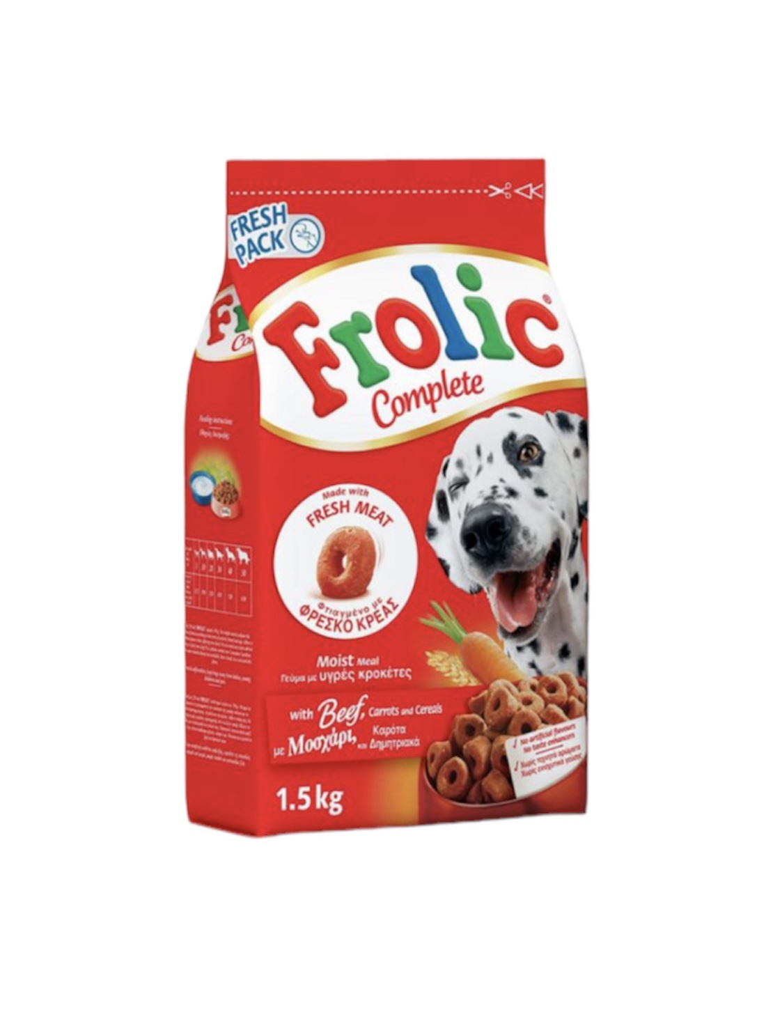 Frolic με Μοσχάρι, Καρότα & Δημητριακά 1.5kg