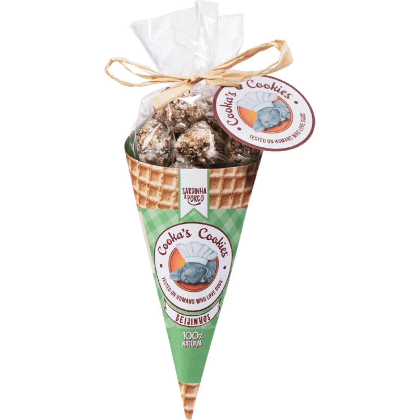 Cooka's Cookies Little Kisses Μπισκότα με Σαρδέλα και Χοιρινό 50gr