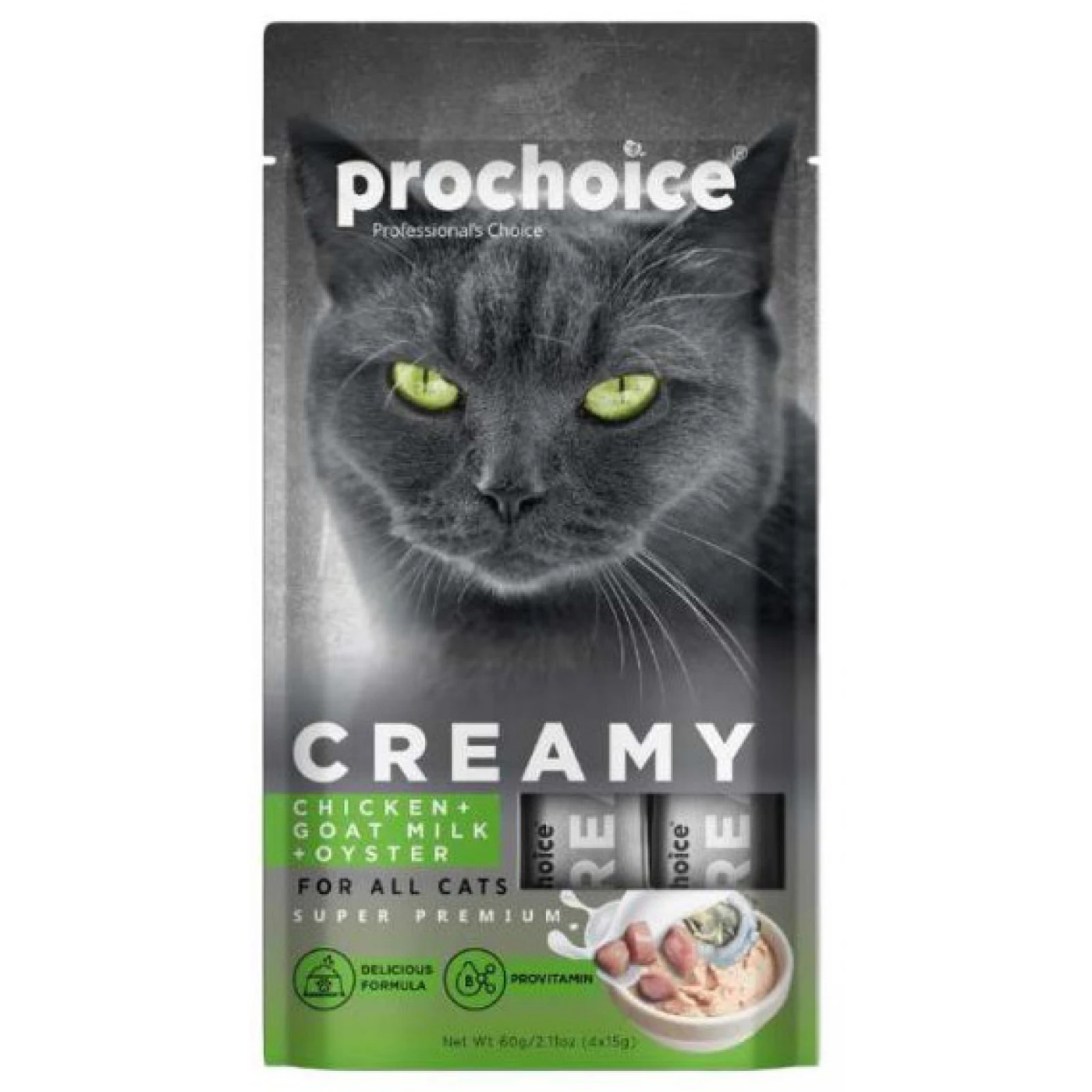ProChoice Creamy Κοτόπουλο & Στρείδι 60gr (4x15gr)