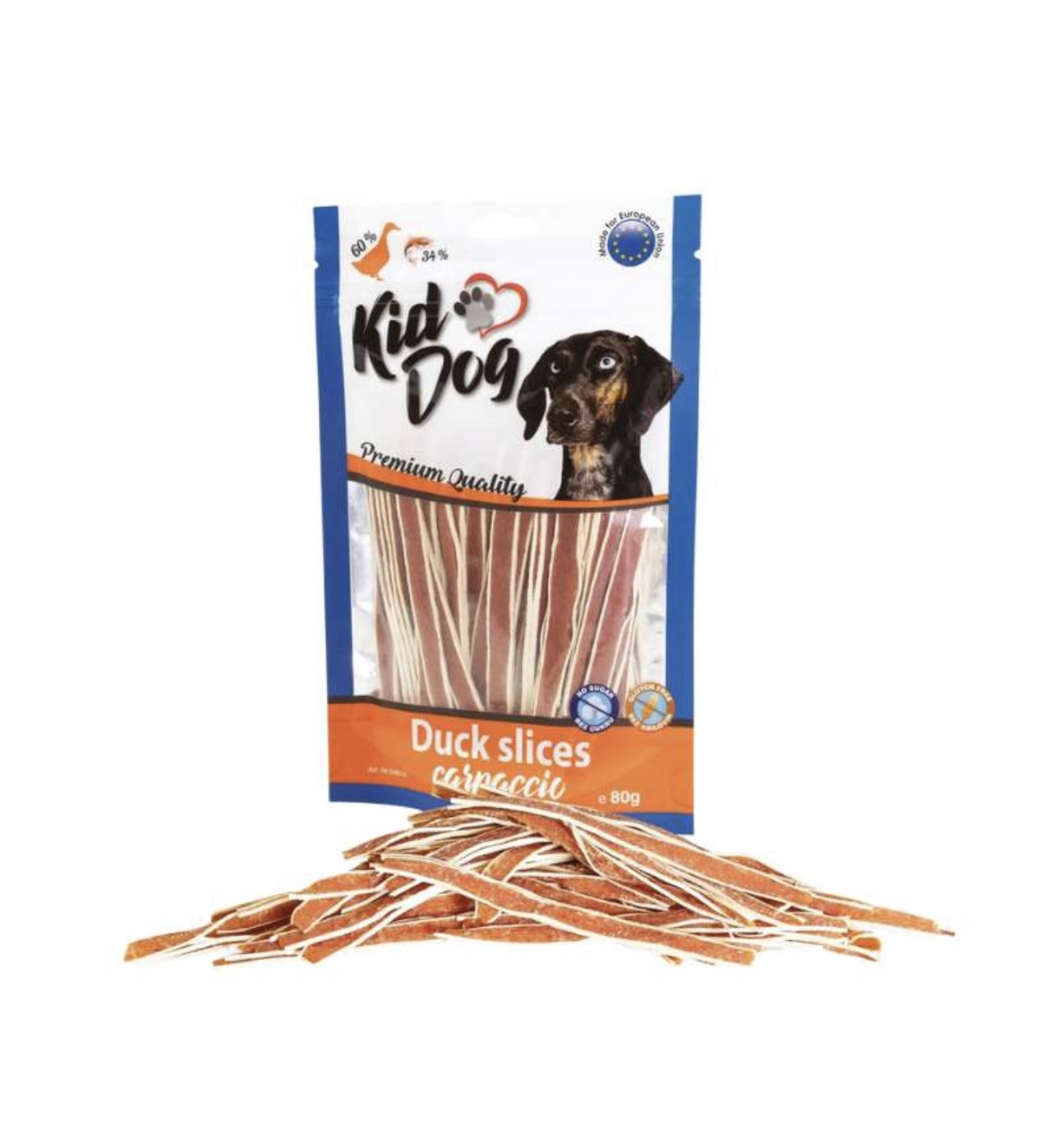 KidDog Λωρίδες Πάπιας Carpaccio 80gr