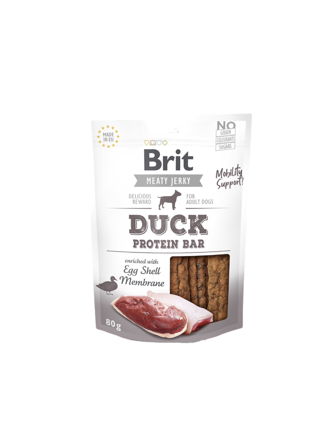 Brit Meaty Jerky Snack Protein Bar Duck 80gr